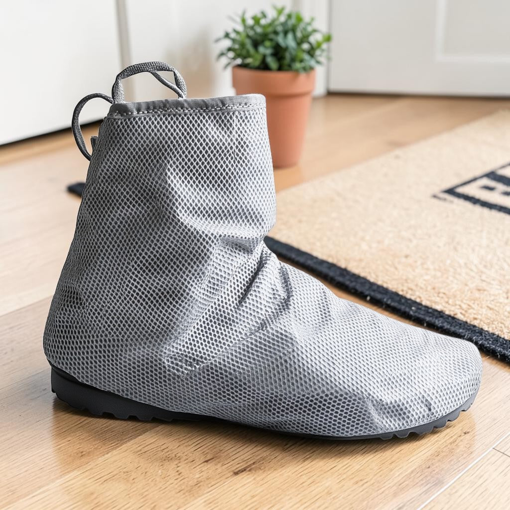 Zwfkg Non-Woven Shoe Covers - Breathable & Anti-Slip Boot Protectors - Durable Fabric Texture for Office, Laboratory, Clinic & Home