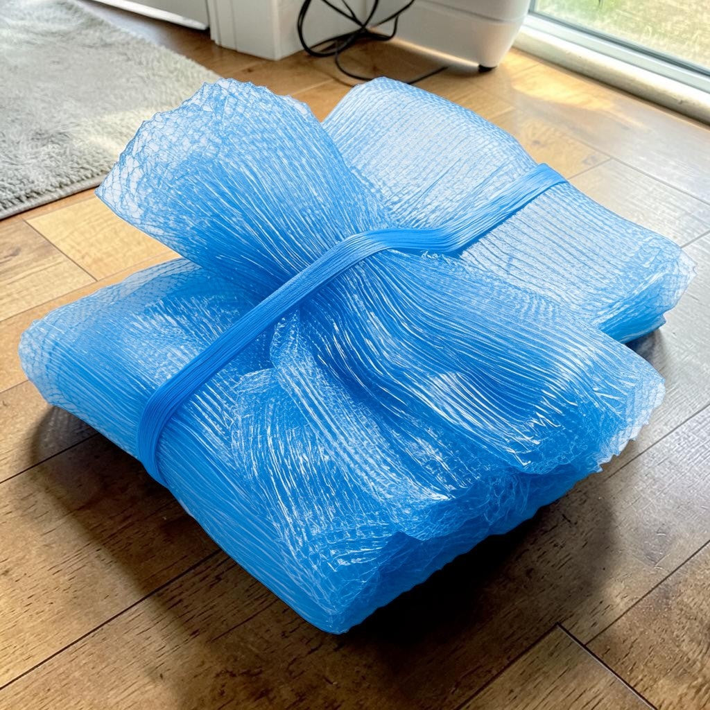 Zwfkg Disposable Shoe Covers - 100 Pack - Heavy-Duty & Non-Slip Plastic Boot Covers for Home, Construction, Medical & Rainy Days